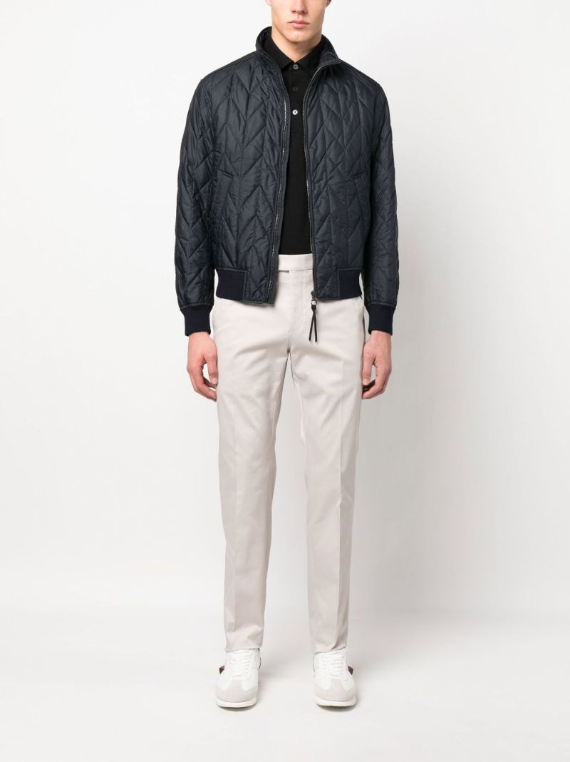 Blue Padded Zip Fastening Jacket