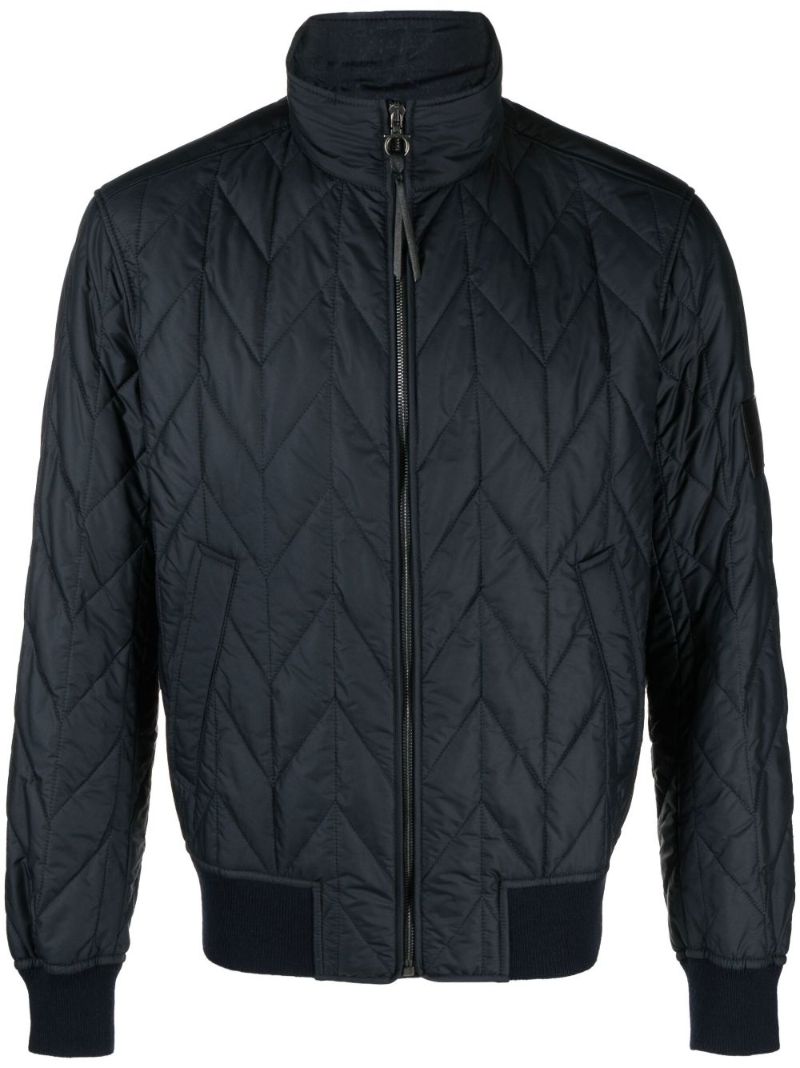 Blue Padded Zip Fastening Jacket