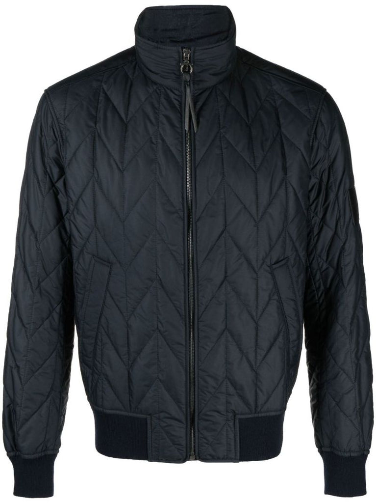 Blue Padded Zip Fastening Jacket