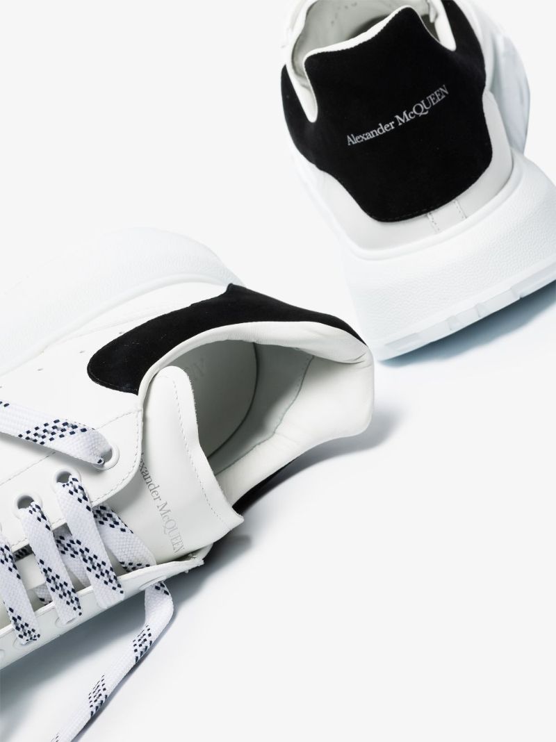 White and Black Oversized Court Sneakers