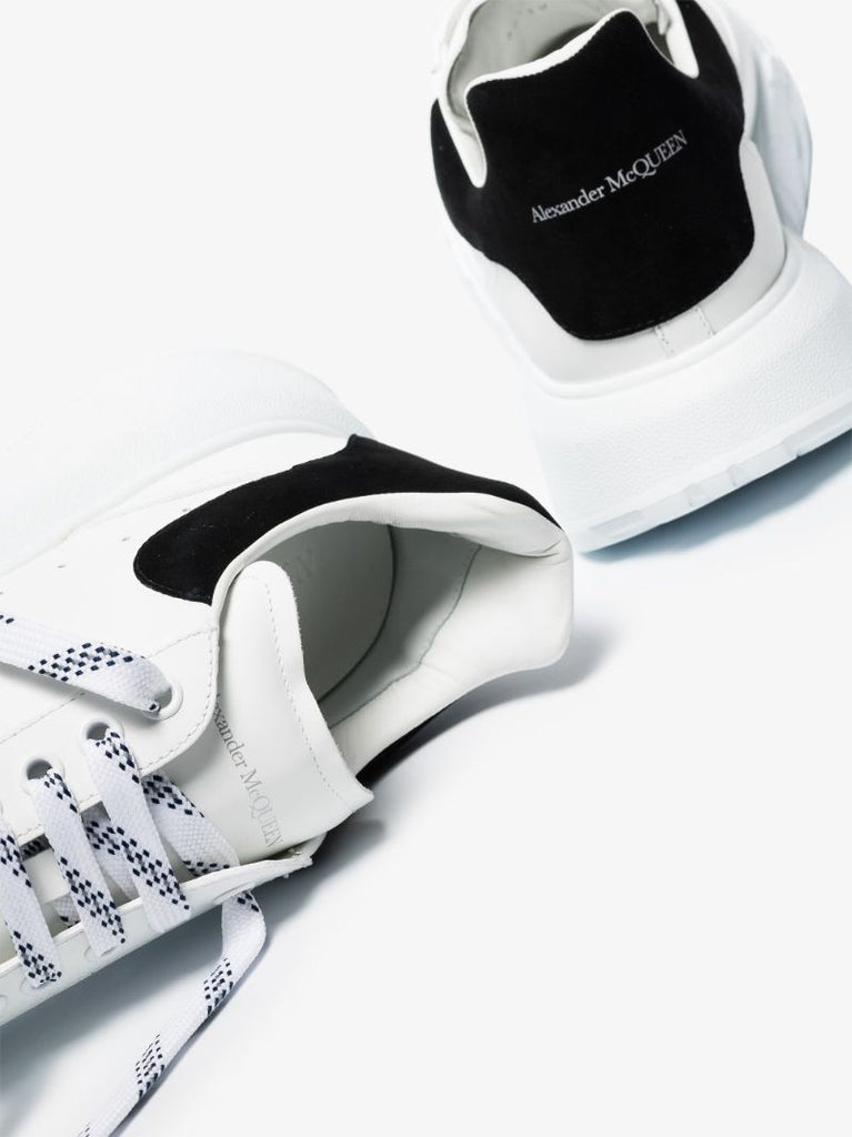 White and Black Oversized Court Sneakers
