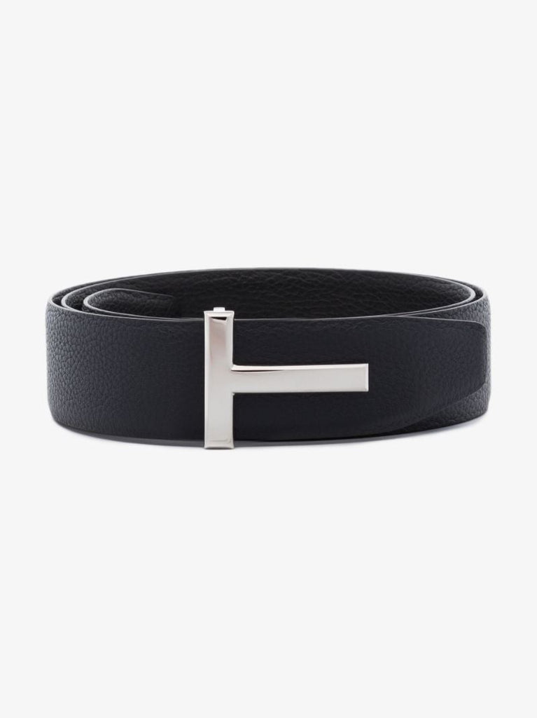 Navy and Black Reversible Leather Belt