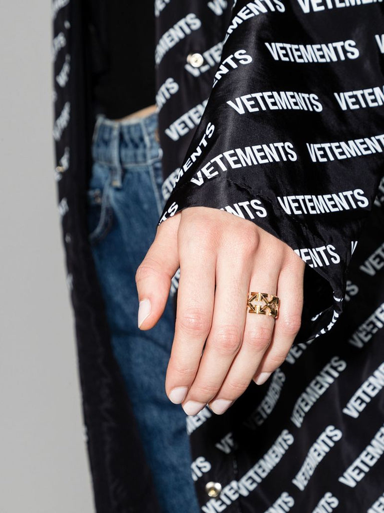 Gold Tone Arrows Ring