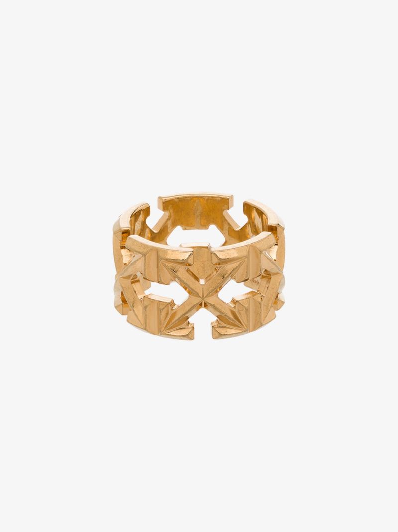 Gold Tone Arrows Ring