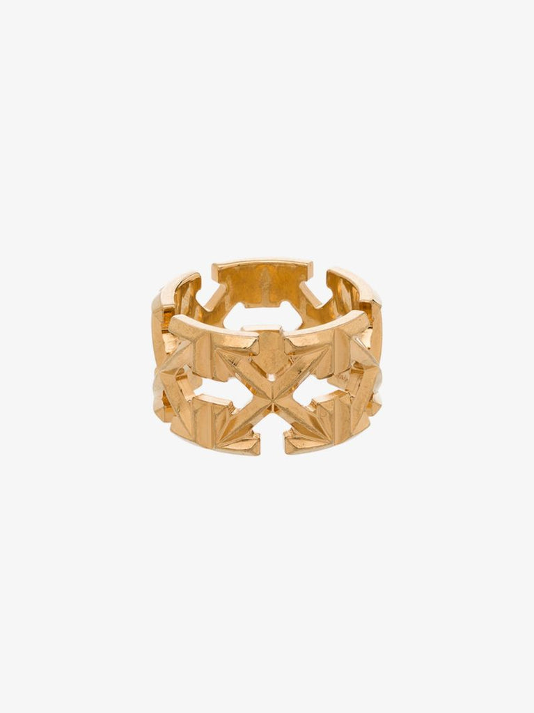 Gold Tone Arrows Ring