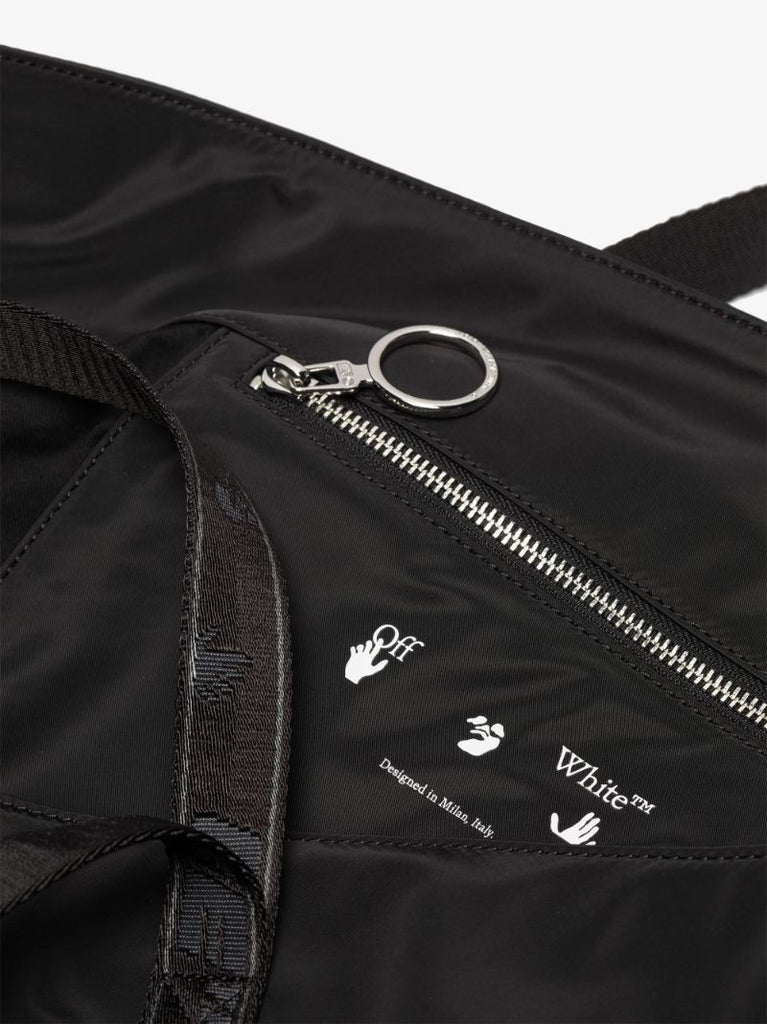 Black Logo Print Tote Bag