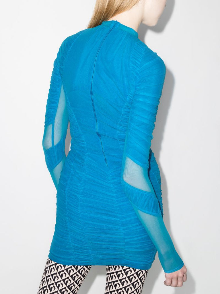 Hydrodynamic Ruched Mini Dress
