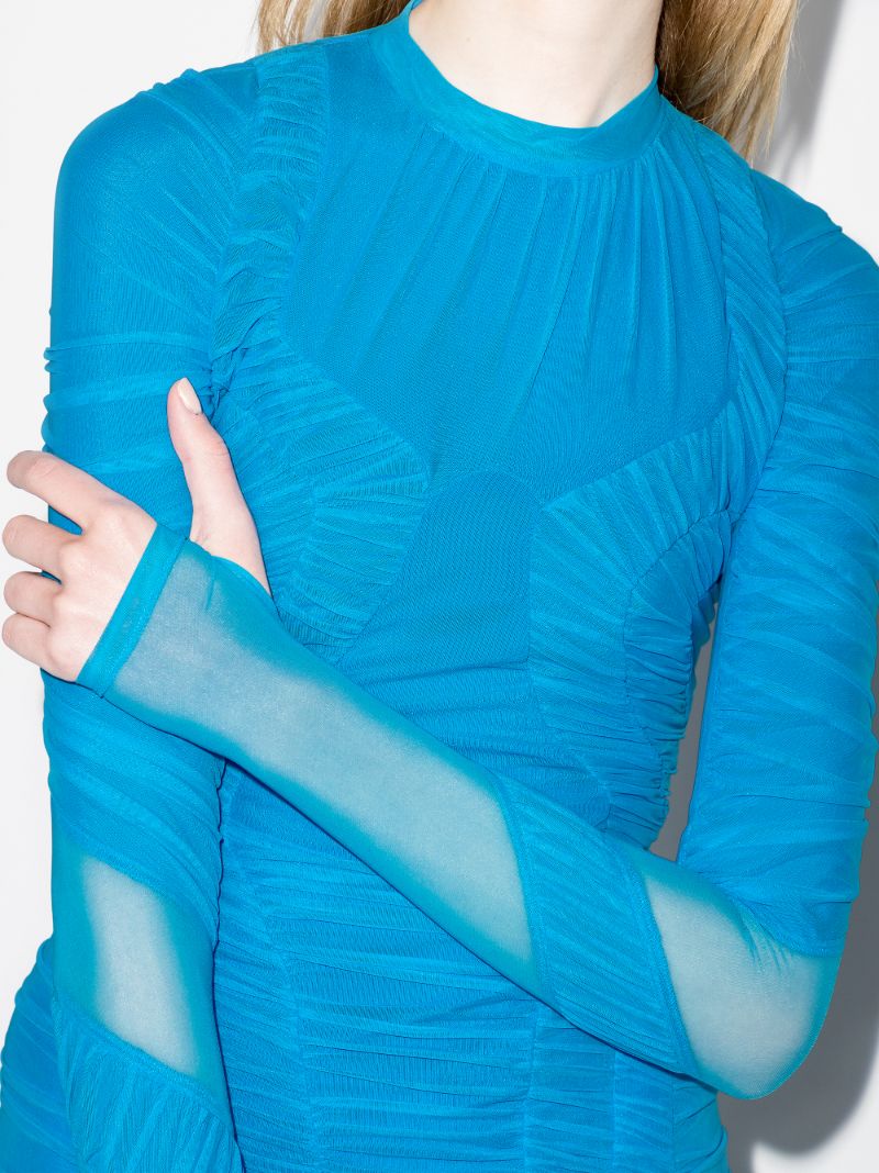 Hydrodynamic Ruched Mini Dress