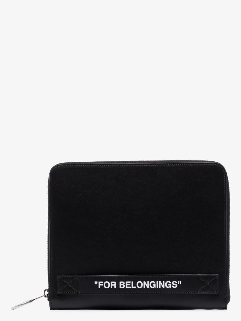 Black Leather Clutch Bag