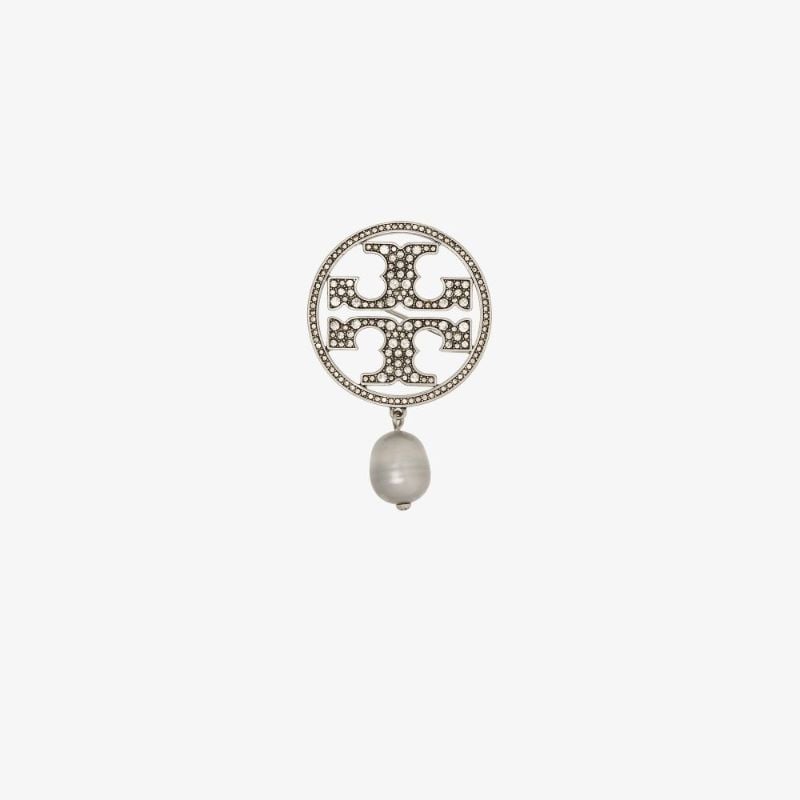 Silver Tone Miller Pearl Brooch