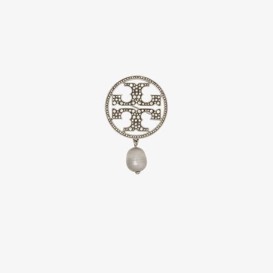 Silver Tone Miller Pearl Brooch