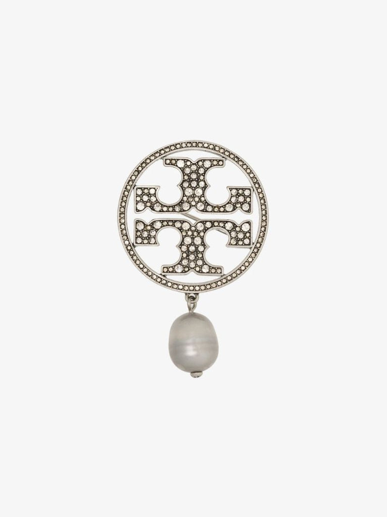Silver Tone Miller Pearl Brooch