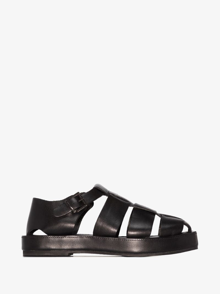 Black Axel Leather Sandals