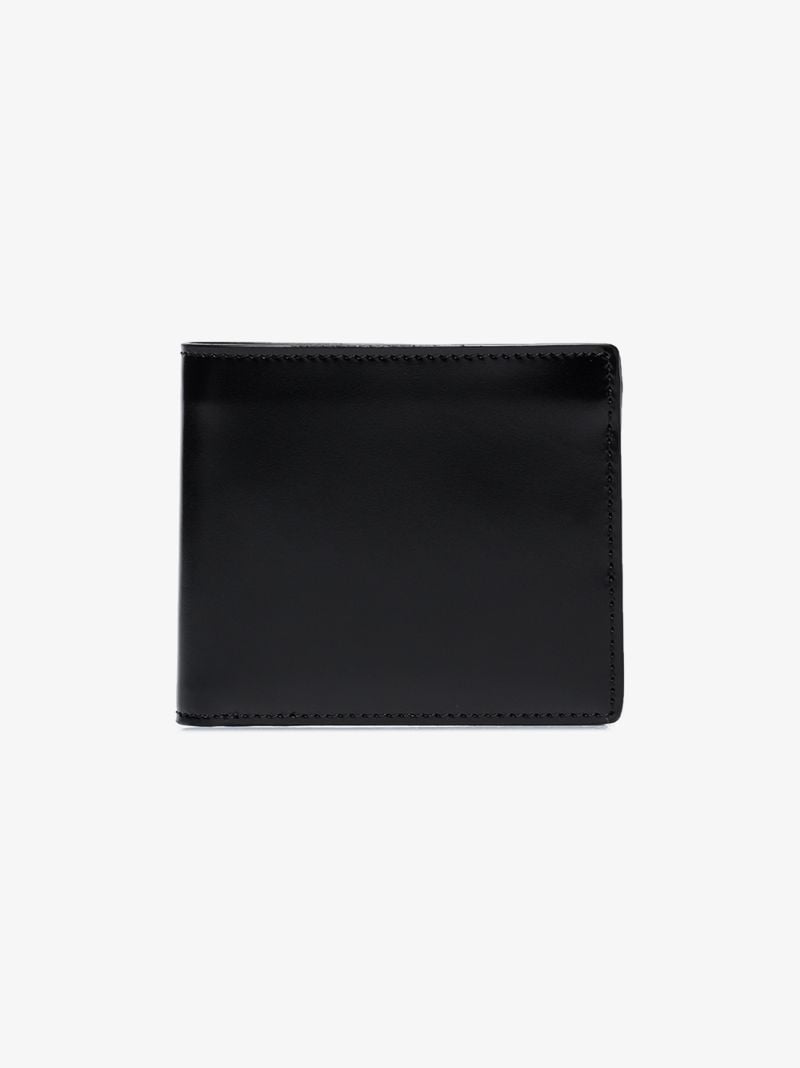 Black Four-stitch Bifold Leather Wallet