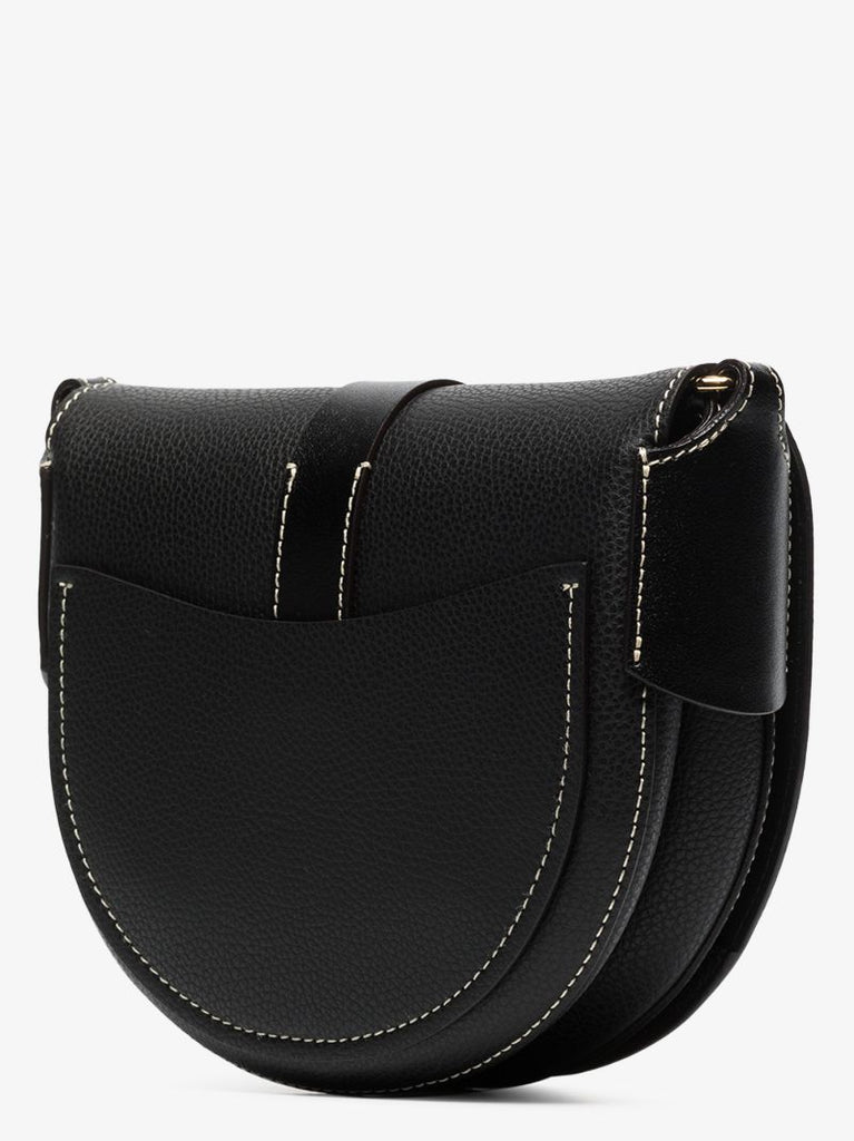 Black Darryl Leather Shoulder Bag
