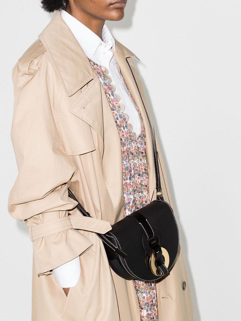 Black Darryl Leather Shoulder Bag