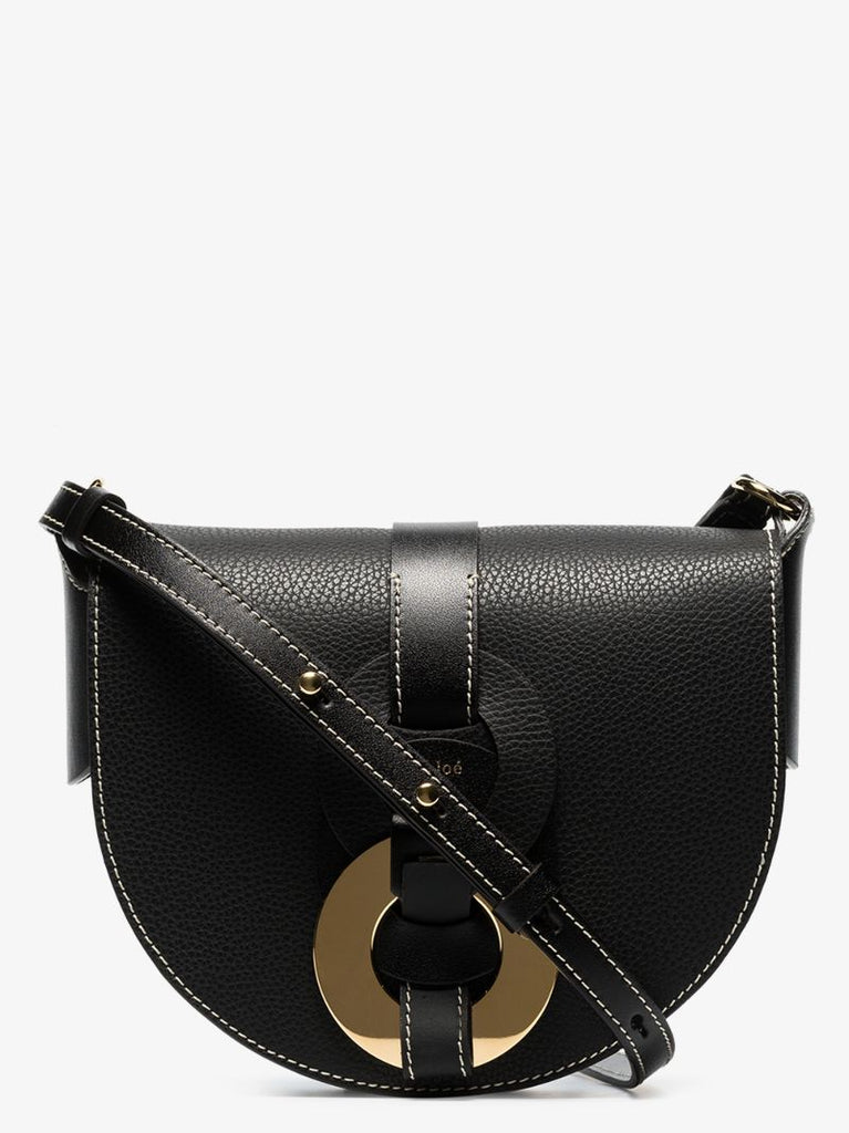 Black Darryl Leather Shoulder Bag