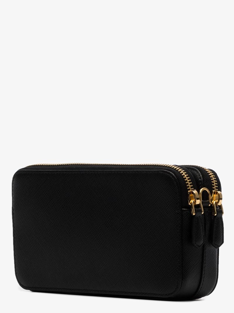Black Saffiano Leather Mini Cross Body Bag