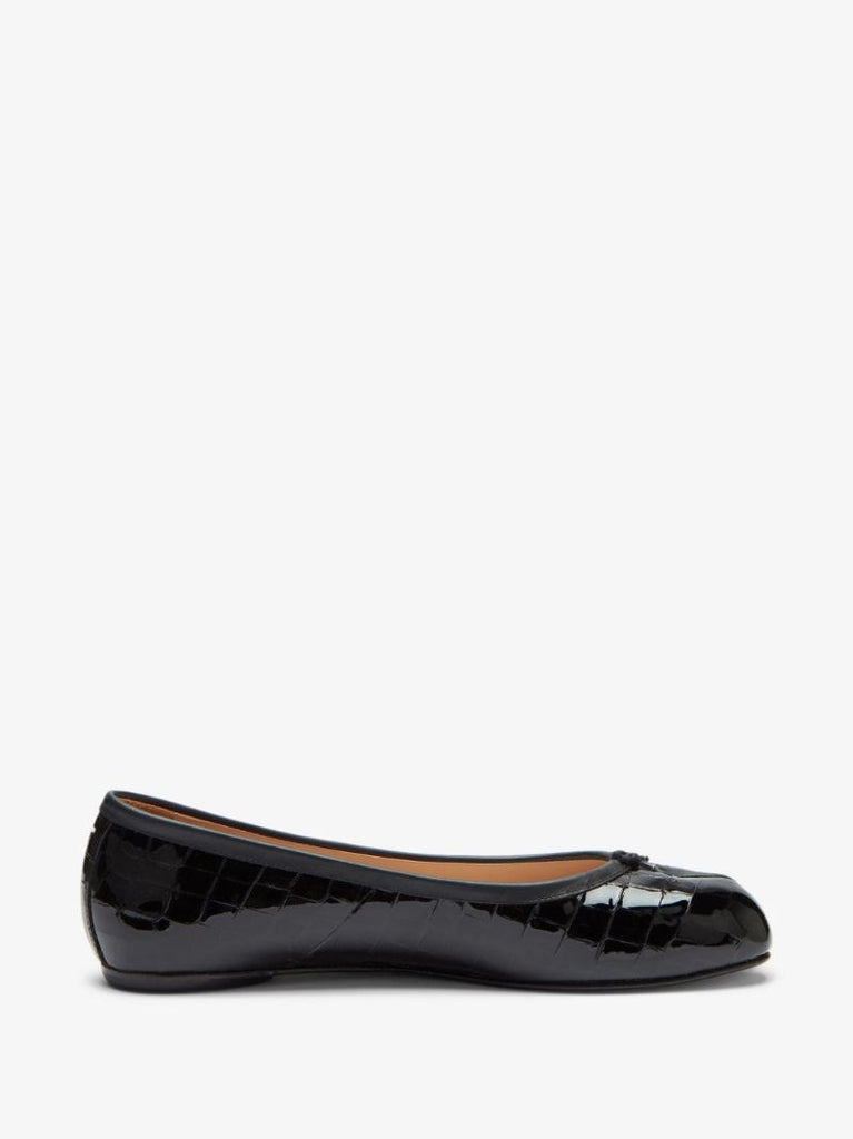 Black Tabi Leather Pumps