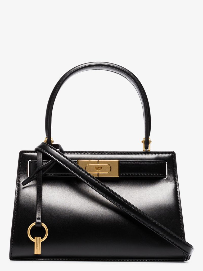 Black Lee Radziwill Petite Leather Tote Bag