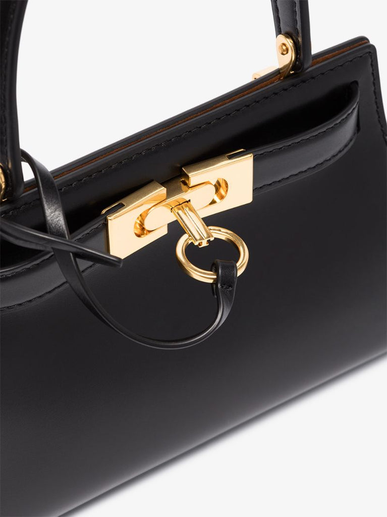 Black Lee Radziwill Petite Leather Tote Bag