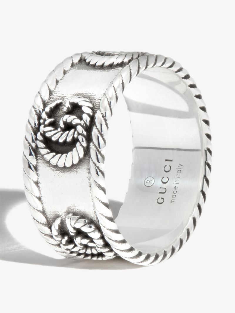 Sterling Silver Gg Marmont Ring