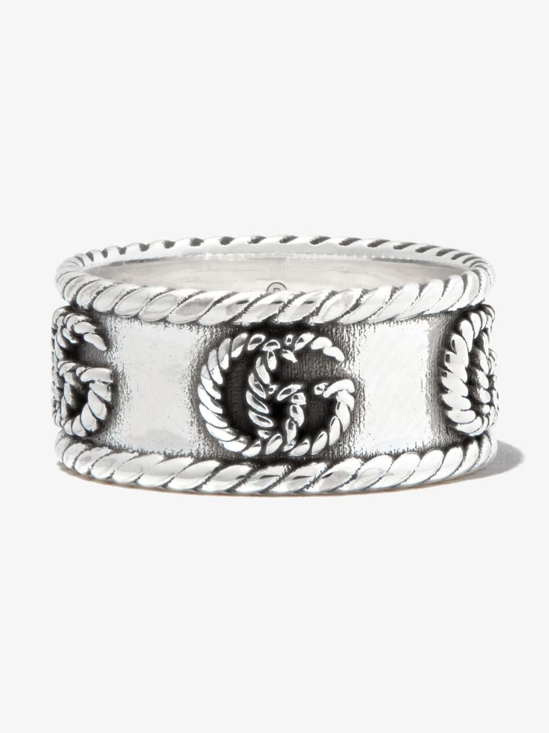 Sterling Silver Gg Marmont Ring