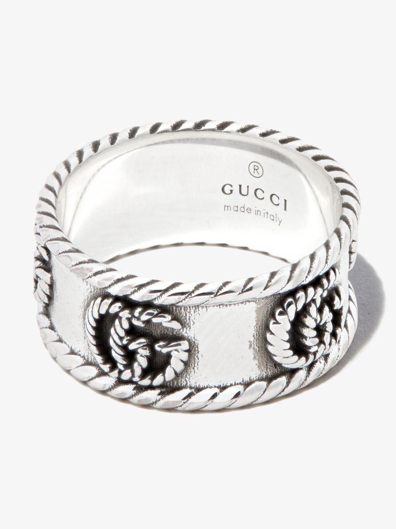 Sterling Silver Gg Marmont Ring