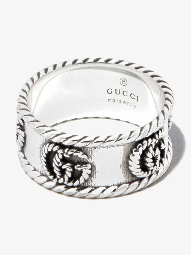 Sterling Silver Gg Marmont Ring