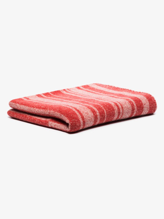 Red Striped Cashmere Blanket