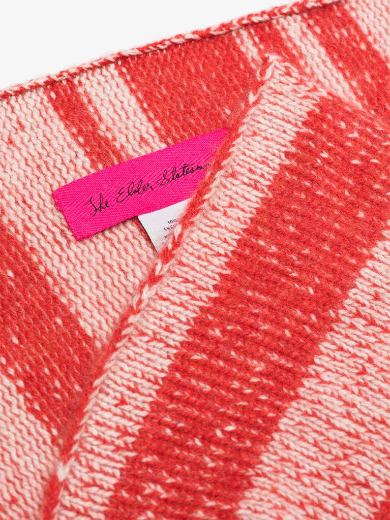 Red Striped Cashmere Blanket