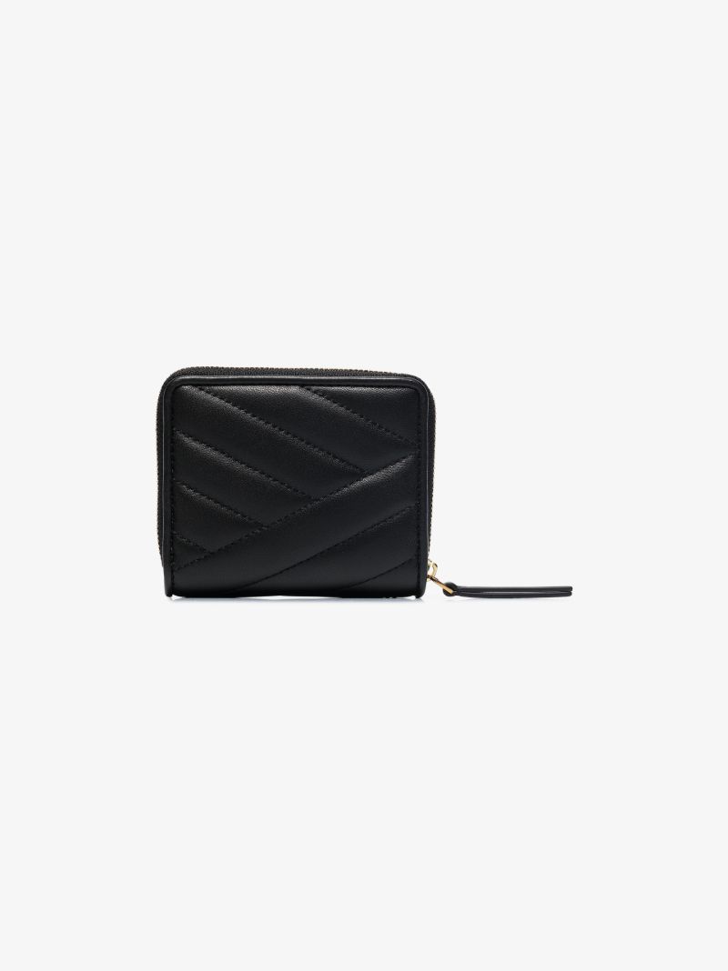 Black Kira Chevron Fold Wallet