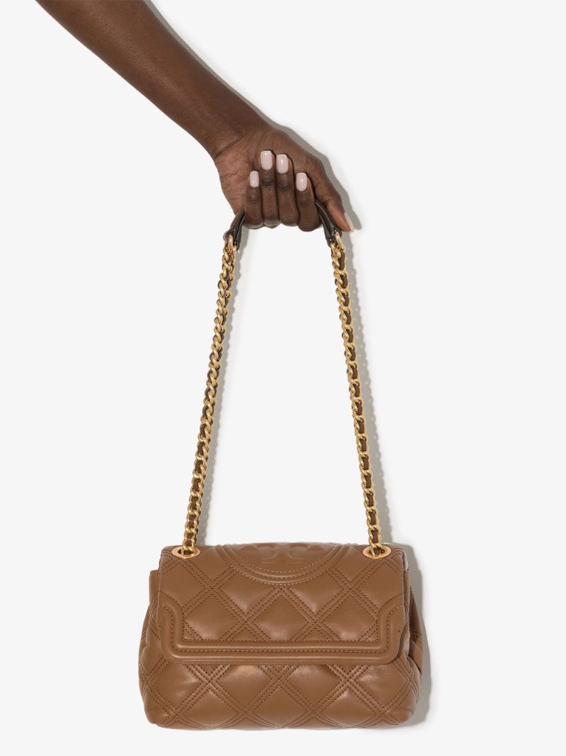 Brown Fleming Quilted Leather Shoulder Bag