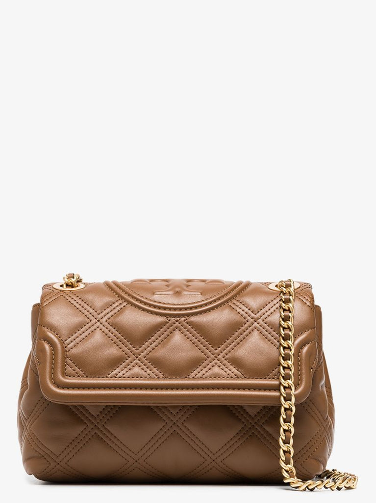 Brown Fleming Quilted Leather Shoulder Bag