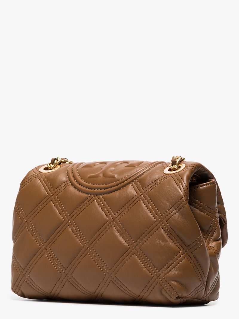 Brown Fleming Quilted Leather Shoulder Bag