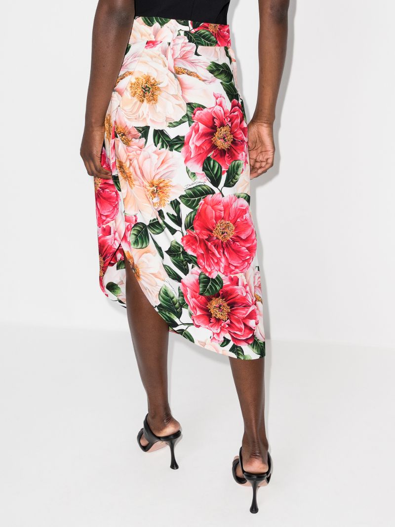 Floral Print Midi Skirt