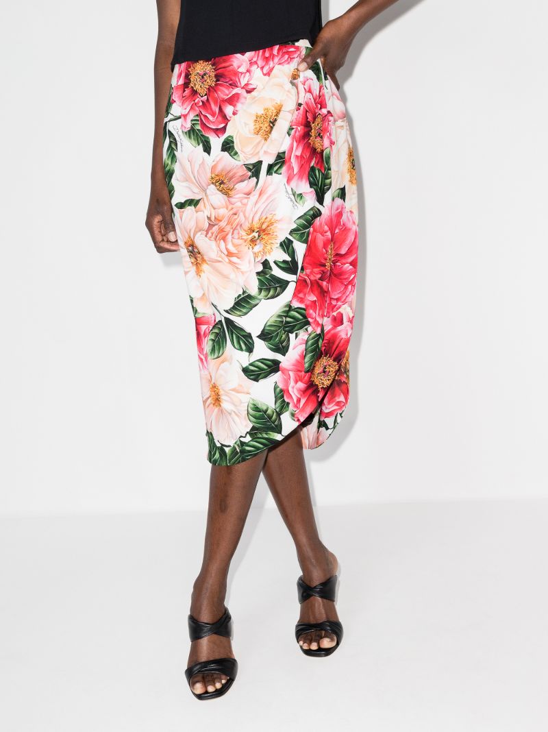 Floral Print Midi Skirt