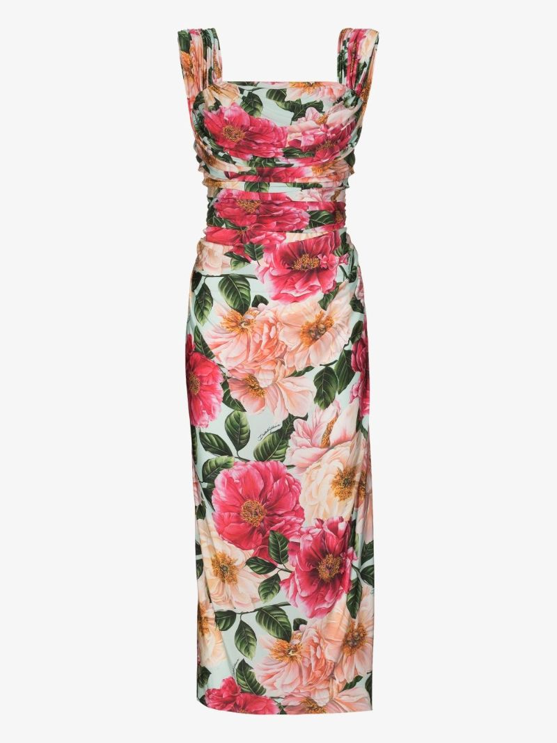 Floral-print Midi Dress