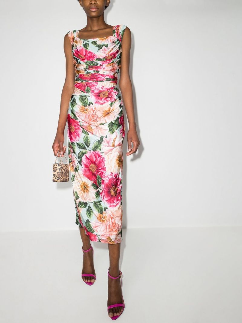 Floral-print Midi Dress