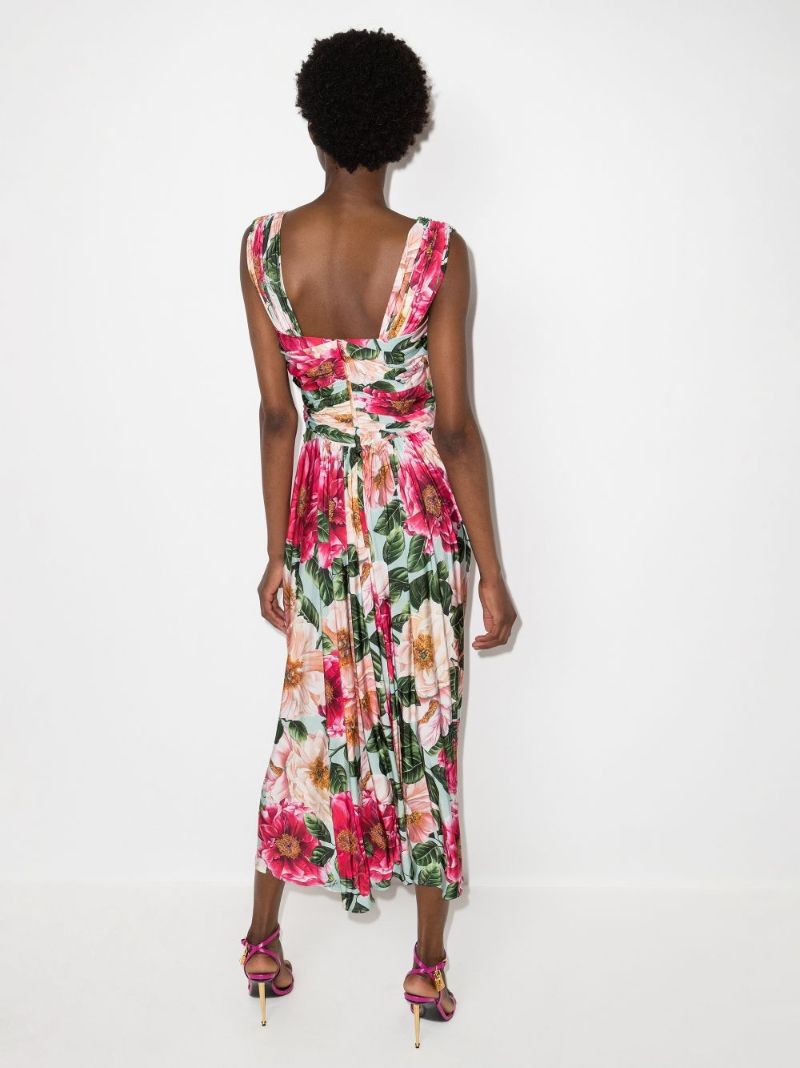 Floral-print Midi Dress