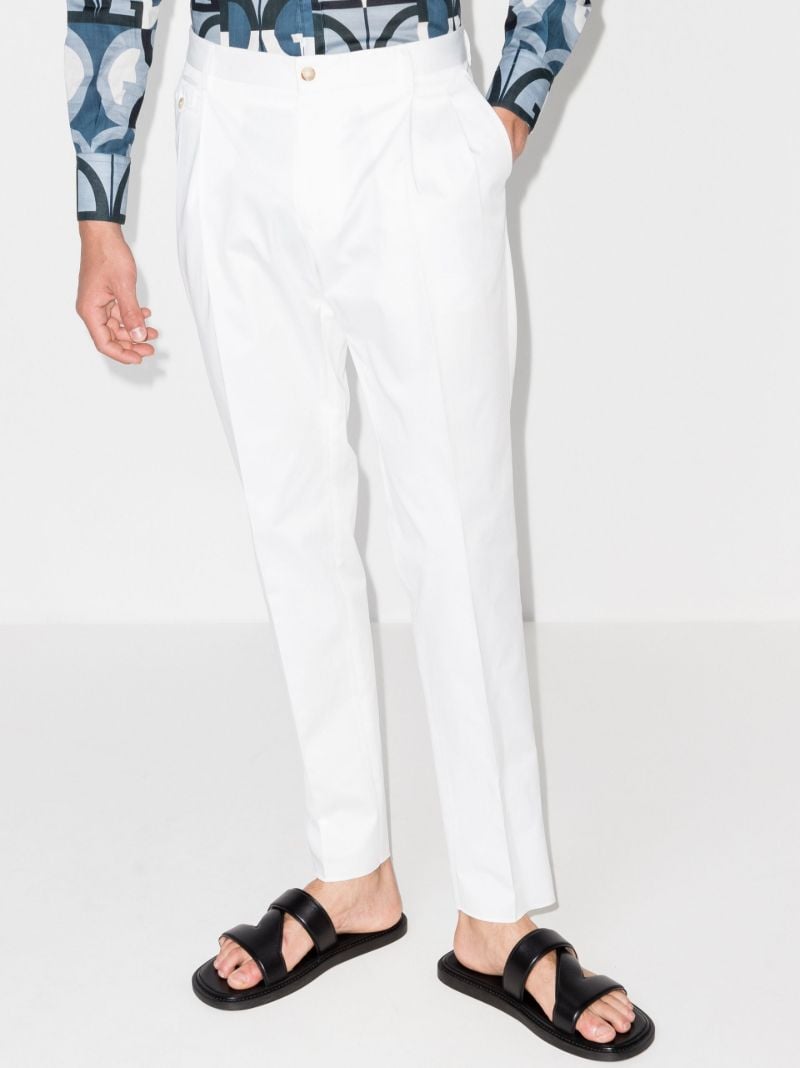 Straight Leg Cotton Trousers