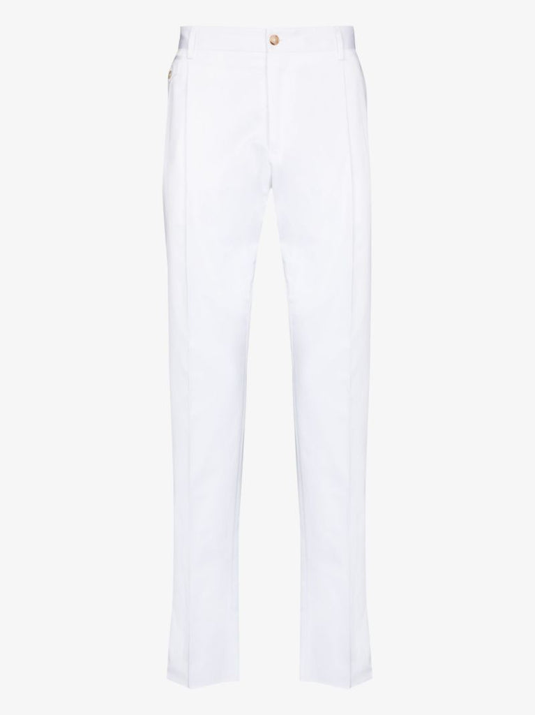Straight Leg Cotton Trousers