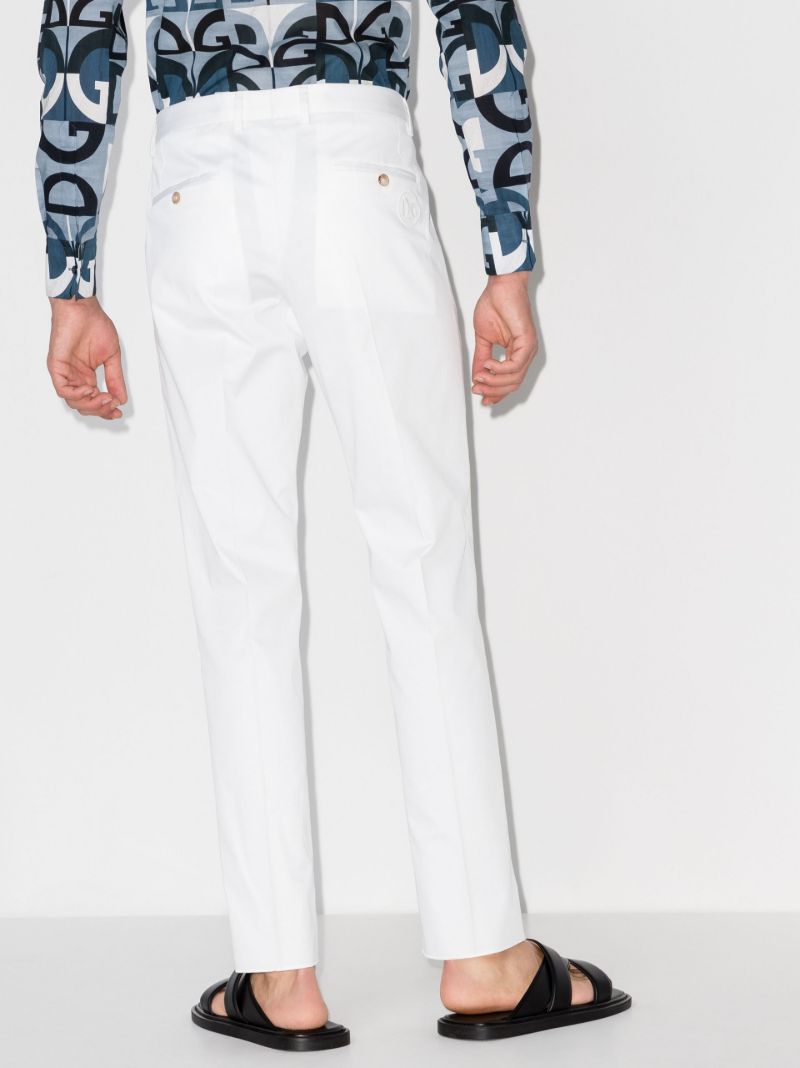 Straight Leg Cotton Trousers
