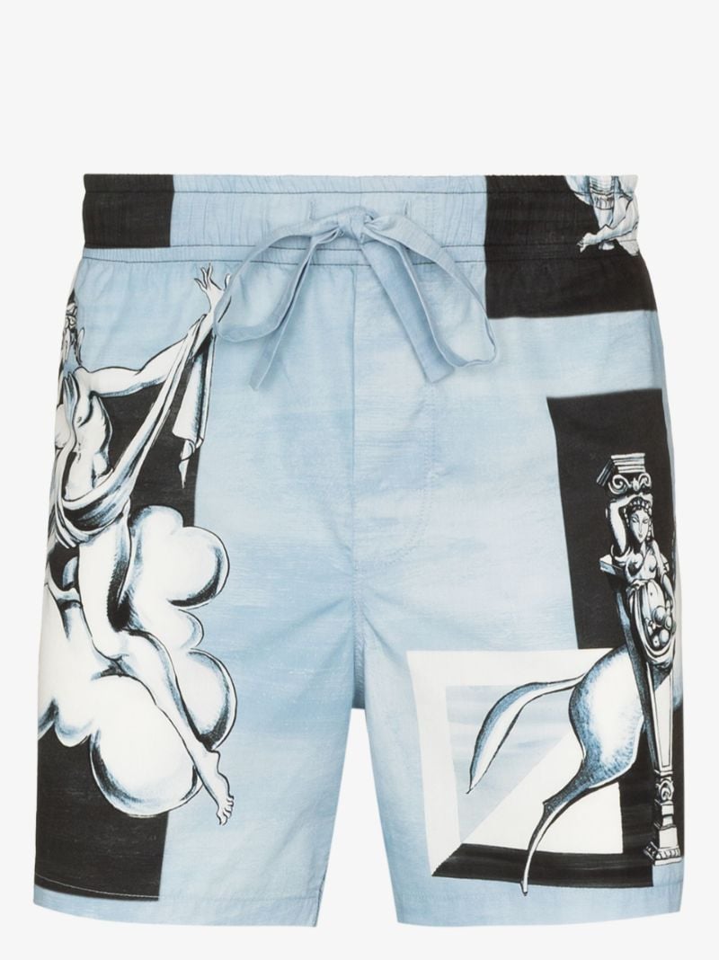 Printed Track Shorts