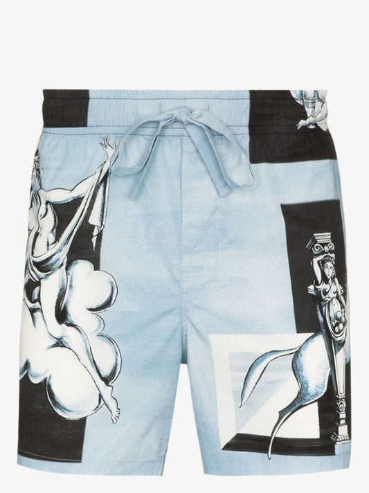 Printed Track Shorts