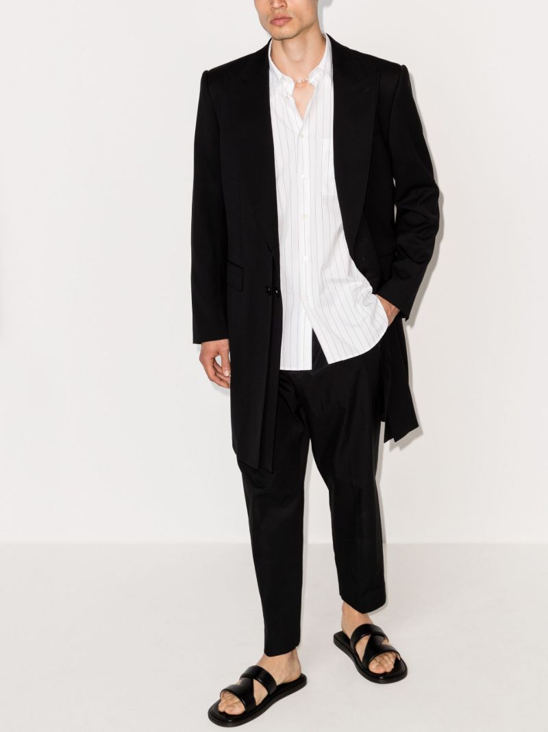 Double Lapel Wool Overcoat