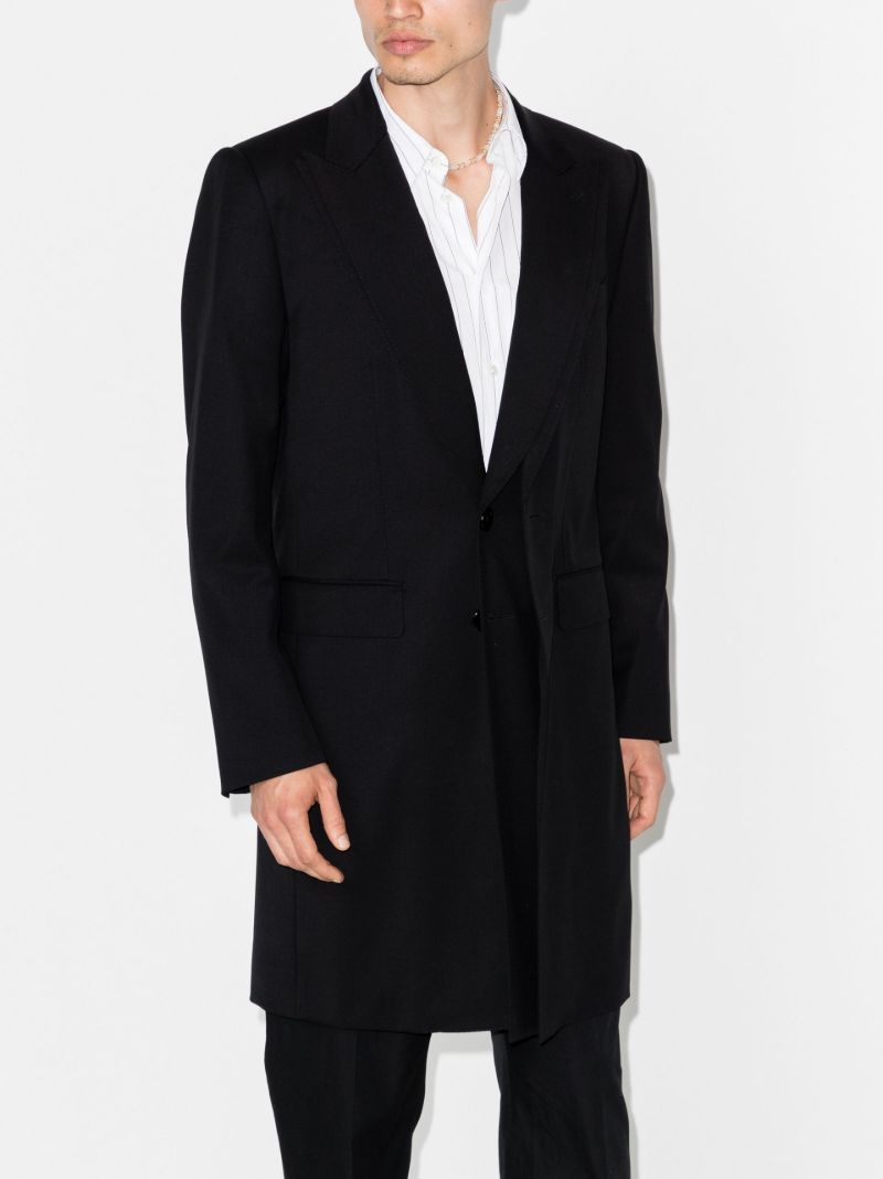 Double Lapel Wool Overcoat