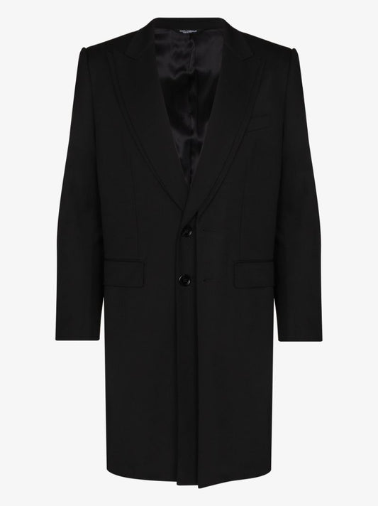 Double Lapel Wool Overcoat