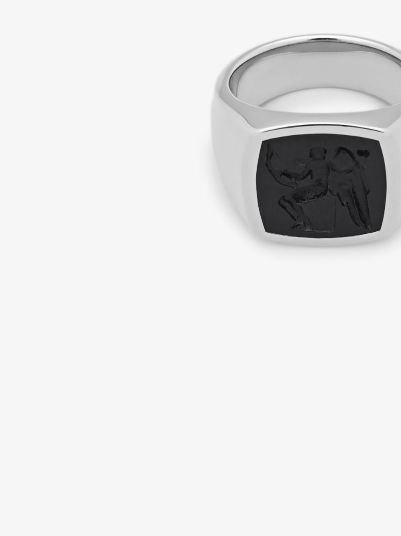 Sterling Silver Eros Onyx Ring
