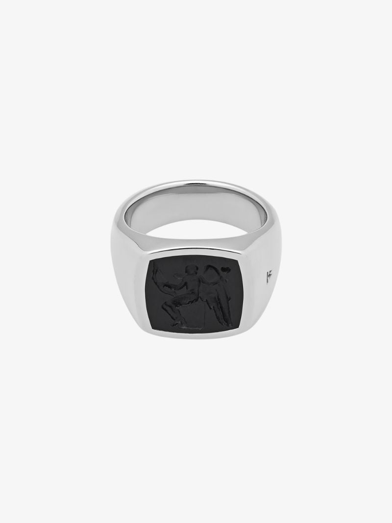 Sterling Silver Eros Onyx Ring